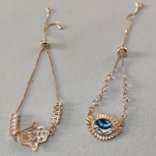 Pulseras adjustable oro laminado