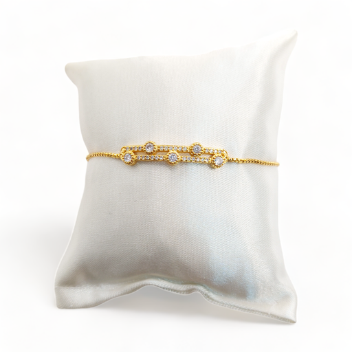 PULSERA  CORREDIZA  CON  2  BARRAS  Y  PIEDRAS