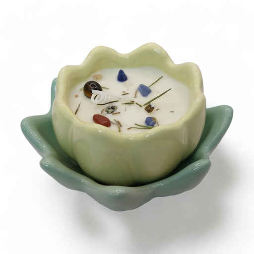 Vela Cerámica flor de loto