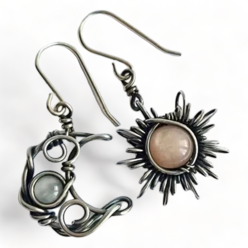 Aretes sol y luna