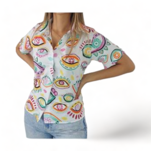 Blusa ok pretty corta ojo turco multicolor unitalla