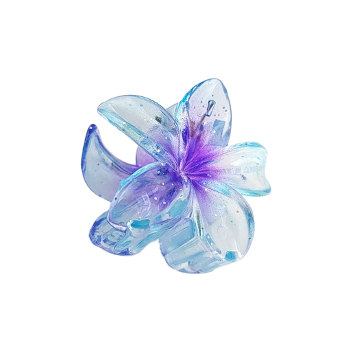 Pinza Flor Degradado (Morado → Azul)